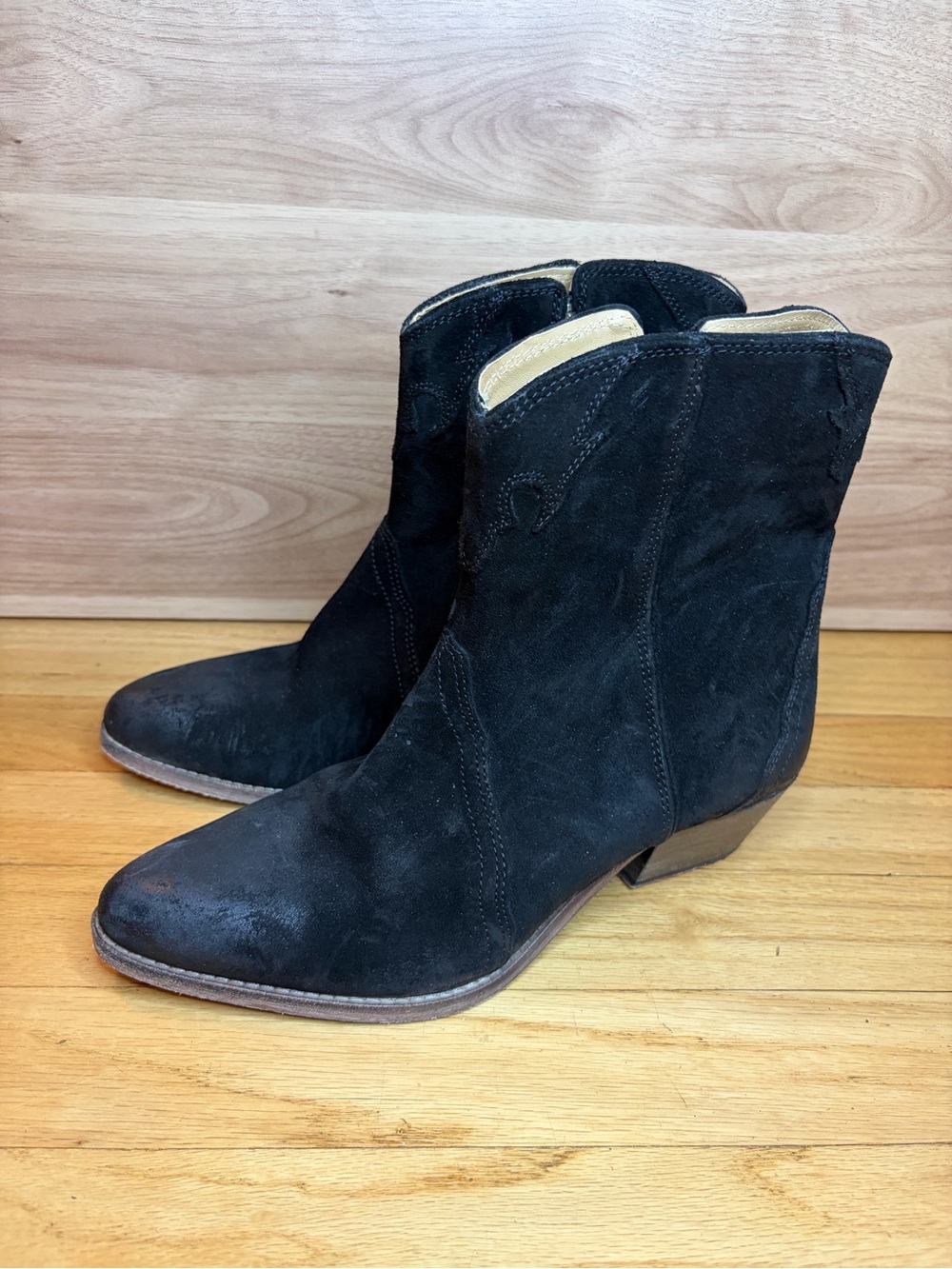 Free People New Frontier Black Western Booties - Size 8